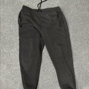 Black Tapered Sweatpants with Elastic Cuffs